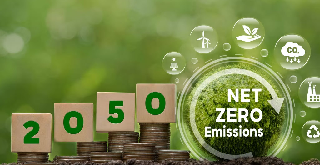 Infographie de la trajectoire de réduction des émissions GES agricoles françaises à l'horizon 2050